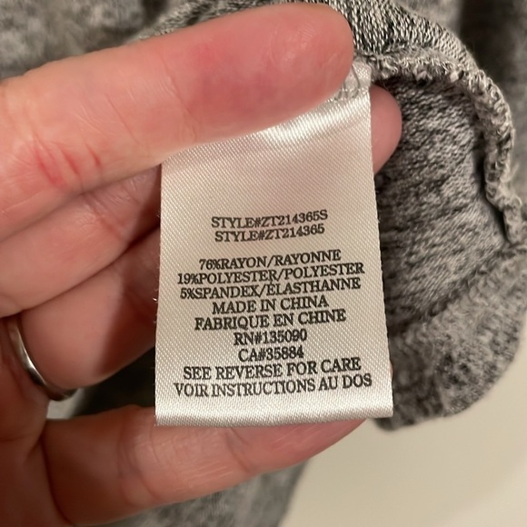 Z Supply Women Sweater XS Grey Cowl Neck Longline Classic Contemporary Preppy - Picture 10 of 14